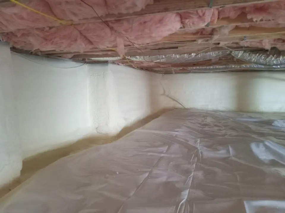 Crawl space encapsulation with closed-cell spray foam for Storm Damage Roof Repair in Lake of the Pines