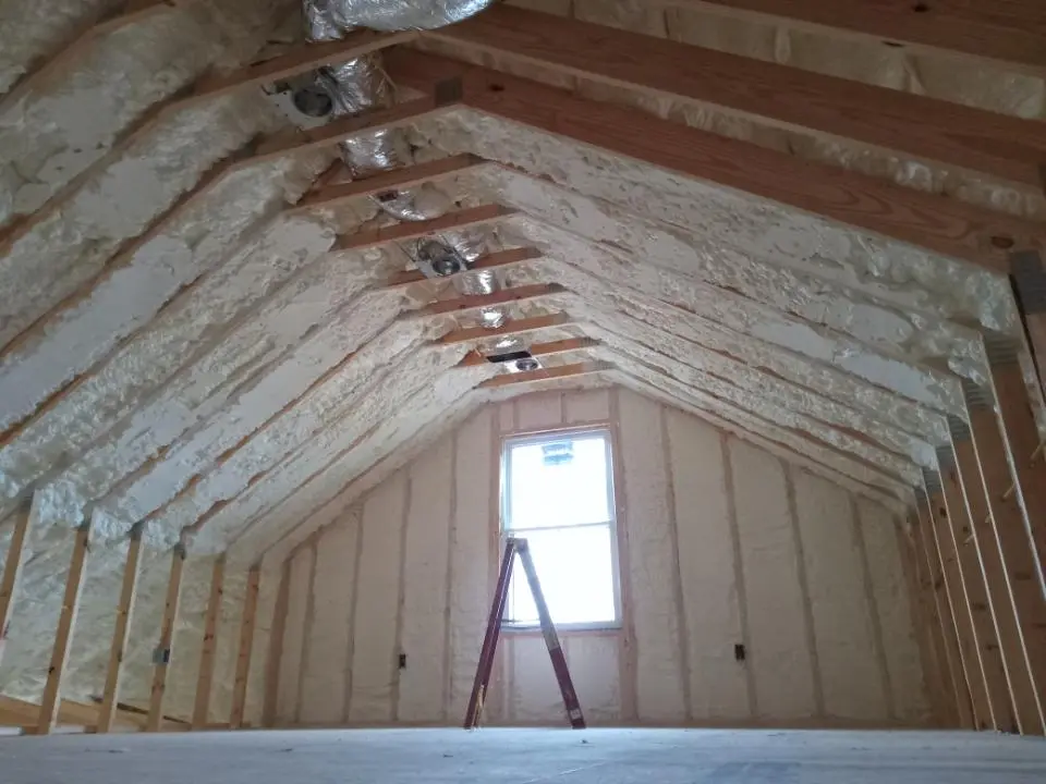Spray foam roofing application for Crawl Space Insulation project in Lake of the Pines